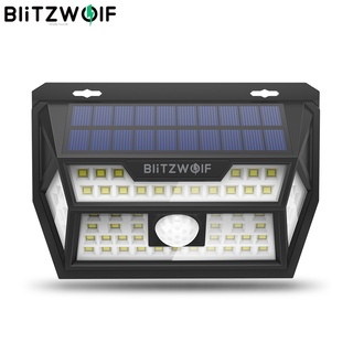 Blitzwolf โคมไฟติดผนัง พลังงานแสงอาทิตย์ 62 LED PIR โมชั่นเซนเซอร์