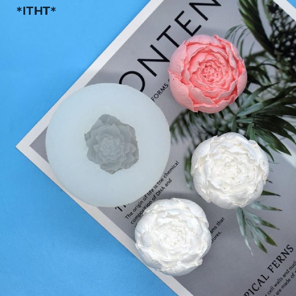 [[ITHT]] แม่พิมพ์ซิลิโคน รูปดอกกุหลาบ 3D สําหรับทําสบู่ เทียน แฮนด์เมด DIY