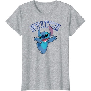 tshirtเสื้อยืดคอกลมฤดูร้อนเสื้อยืดลําลอง แขนสั้น คอกลม พิมพ์ลาย Disney Athletic Stitch แฟชั่นสําหรับผู้ชายSto4XL