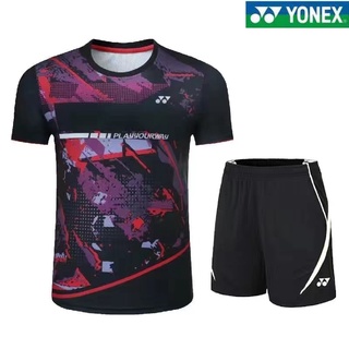 Yonex เสื้อกีฬาแบดมินตัน แขนสั้น แบบแห้งเร็ว แฟชั่นฤดูร้อน สําหรับผู้ชาย และผู้หญิง