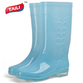 TAILI รองเท้าบูทกันฝนสำหรับผู้ใหญ่แบบกันลื่นแบบนุ่มน้ำหนักเบากันลื่น