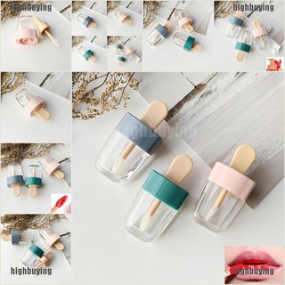 {highbuying} ไอศกรีมน่ารัก ลิปกลอส Diy ขวดย่อย ไอศกรีมสีชมพู เคลือบริมฝีปาก