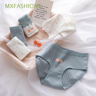 Mxfashione กางเกงชั้นในผ้าฝ้ายลายจุดระบายอากาศสไตล์เกาหลีสําหรับผู้หญิง