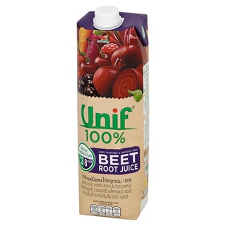 ว๊าว🍟 ยูนิฟ น้ำผักผลไม้ผสมน้ำบีทรูทรวม 100% จากน้ำผักผลไม้เข้มข้น 1000มล. Unif 100% Mixed Vegetable and Fruit Juice with