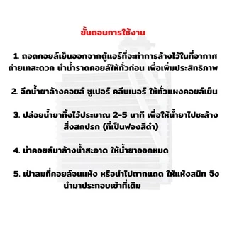 SUPER CLEANER น้ำยาล้างคอยล์แอร์รถ แอร์บ้าน สูตรพร้อมใช้งาน 1100cc. ( 1 ลัง 12 ขวด )