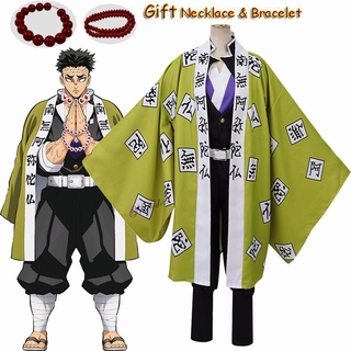 Demon Slayer Kimetsu no Yaiba Himejima Gyomei Cosplay Costume Kimono Uniforms #Anime