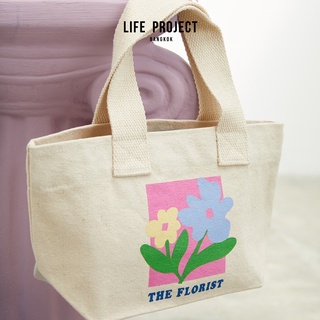 [LIFEPROJECTBKK] THE FLORIST Tote Bag  - กระเป๋าผ้าแคนวาส สกรีนลายดอกไม้