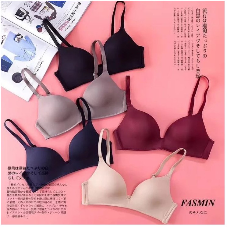 ชุดชั้นในเด็กโต สาววัยรุ่น BRA SET เสื้อใน ยกทรง ชุดชั้นในสตรี ใส่สบาย ลายสีพื้น cotton Bra สไตล์ Sa