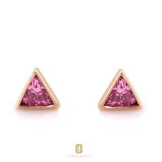 Jewellista ต่างหู Ivy เงินแท้ 925 ประดับพลอย Pink CZ