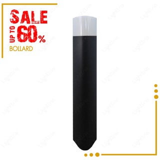 Lighttrio โคมไฟสนาม Border ไฟอาคาร ไฟภายนอก ขั้ว E27 รุ่น BOL-11306 - สีดำ (ไม่รวมหลอดไฟ)  [พร้อมส่งจากไทย]