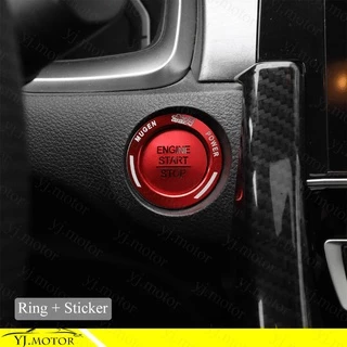 ปุ่มกดสวิตช์กุญแจรถยนต์ สําหรับ Honda Civic FC ปี 2016-2020 Push Start Buton Trim