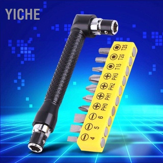 Yiche L-Shape 1/4 นิ้ว Hex Socket ประแจหัวคู่พร้อมดอกไขควง