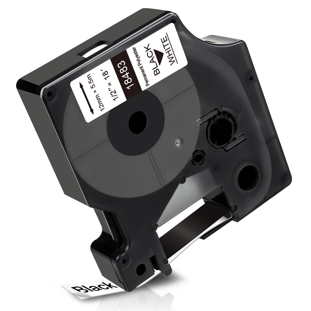 Dymo เทปฉลากโพลีเอสเตอร์ 18483 12 มม. 1/2 นิ้ว x 5.5 ม. สําหรับเครื่องทําฉลาก Dymo Rhino 4200 5000 5