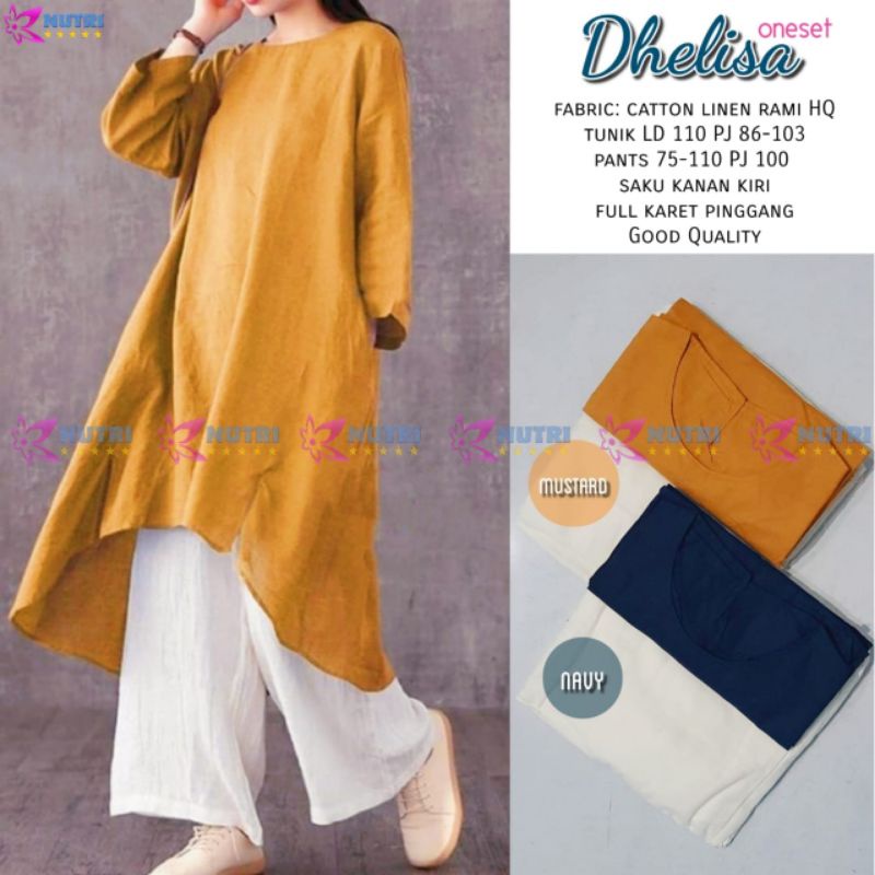 Dhelisa one set, hq Hemp ผ้าฝ้าย Fab