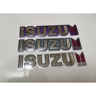 สติ๊กเกอร์ฟอยด์ ปั๊มนูน คำว่า ISUZU ติดรถ แต่งรถ อีซูซุ sticker สวย