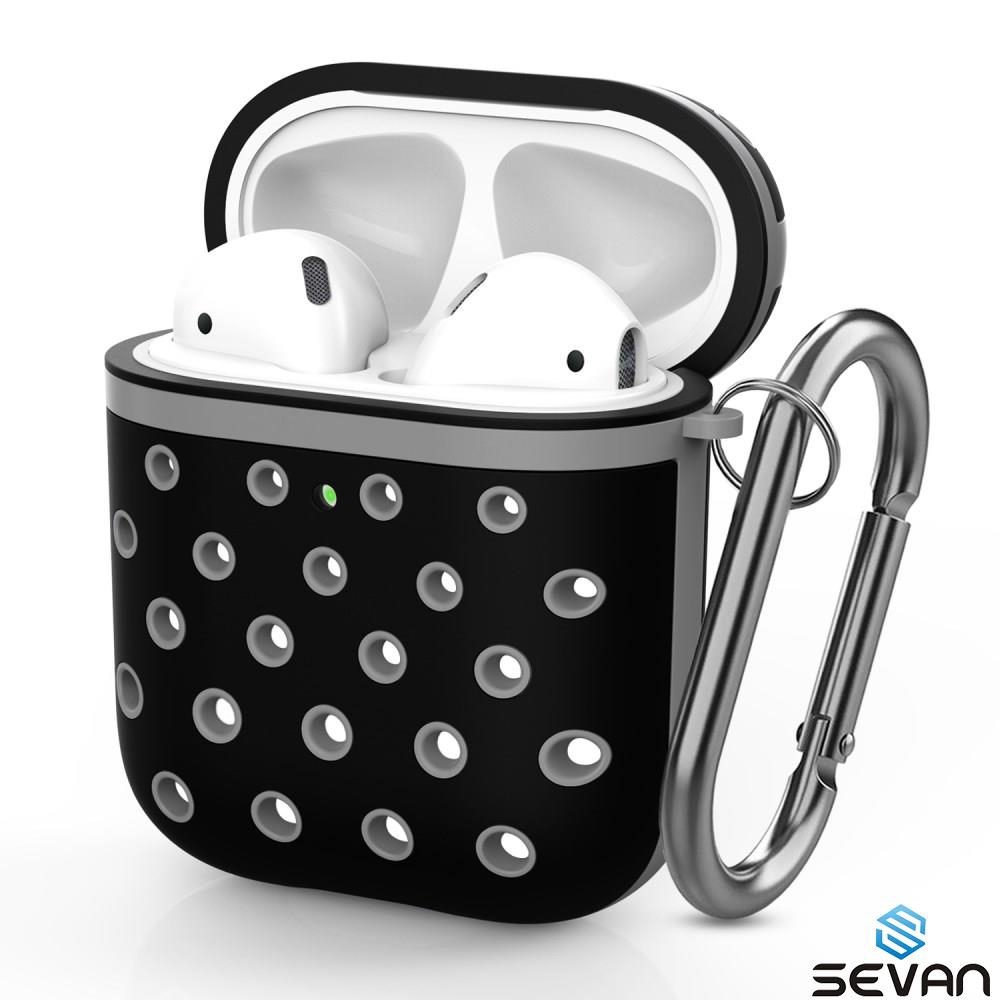 Dual-color Silicone Protective Earphones Cover with Holes for AirPods with Charging Case