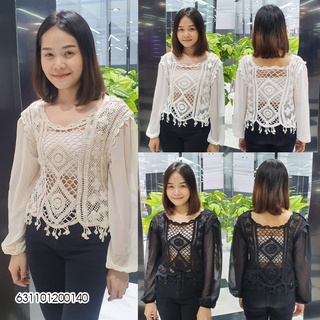 เสื้อเบลาส์แขนยาวผ้าชีฟอง  by TROPICALWEAR