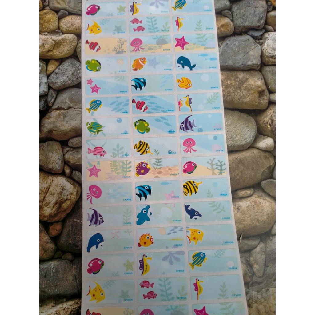 WATERPROO FISH NAME LABEL STICKER