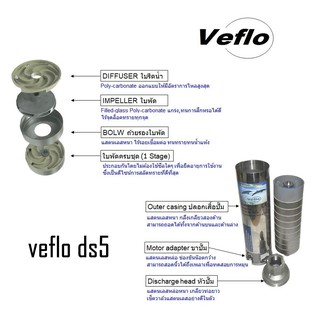 ปั๊มบาดาล ปั๊มน้ำ วีโฟ submersible pumps veflo รุ่น ds5