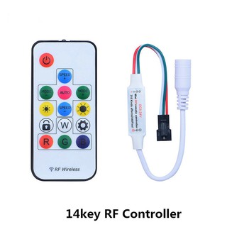 Xnbada Led Lock Rf รีโมทคอนโทรลไร้สาย Rf14 คีย์ Rgb Dream Magic Color Controller พร้อมโมดูล 300 ชนิดสําหรับ Ws2812B Led Strip