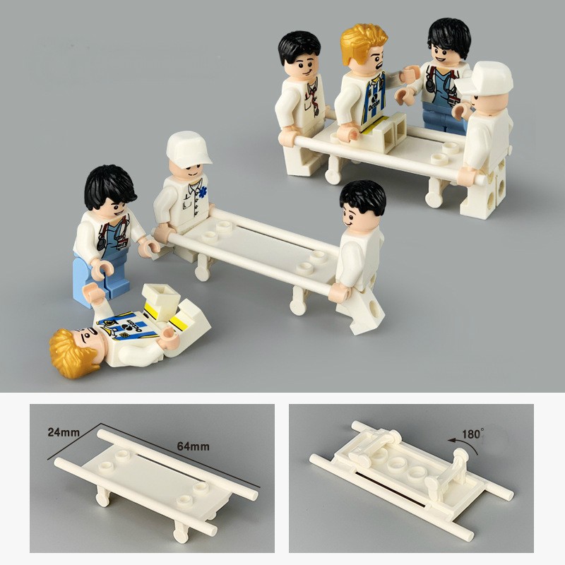 อุปกรณ์เสริม NO.273 เปลรถพยาบาล - อุปกรณ์อิฐ MOC
