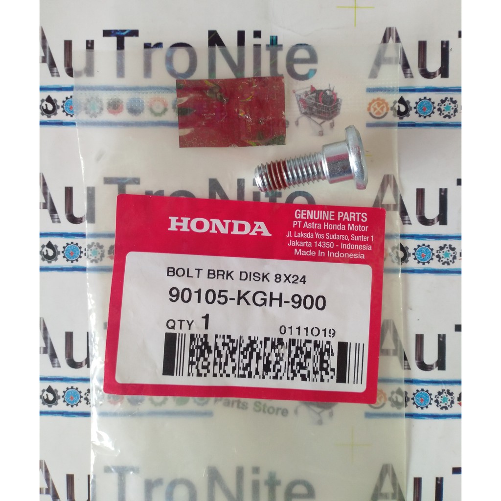 ดิสก์เบรกสลักเกลียว 8X24 90105-KGH-900 Original Honda อะไหล่แท้ 90105KGH900