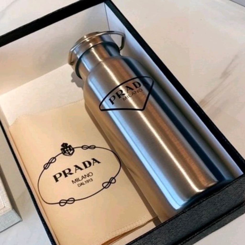 พร้อมส่ง!! Prada Bottle ขวดน้ำเก็บอุณหภูมิ ขวดน้ำสแตนเลส สตีล อุปกรณ์ครบเซต++