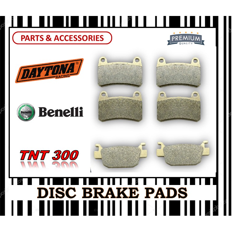 BENELLI TNT 300 ผ้าเบรค SUPERBIKE FR0NT & REAR DAYTONA TYPE GOLD