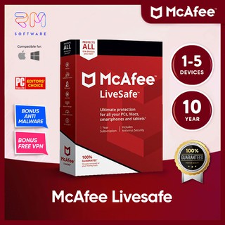 McAfee Livesafe 2022 Antivirus - 10 ปี ORIGINAL - ซอฟต์แวร์ป้องกันความปลอดภัย