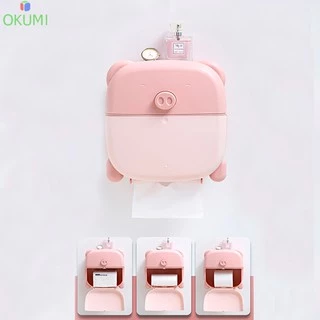 OKUMI_SHOP กล่องใส่ทิชชู กันน้ำ ติดผนังไม่ต้องเจาะ (K-406)