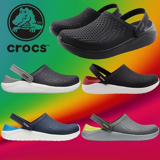 Crocs LiteRide Clog Sandals รองเท้าแตะรัดส้น สไตล์ ชาย รองเท้าชายหาดกลางแจ้ง Unisex รองเท้าชายหาดเปลือย