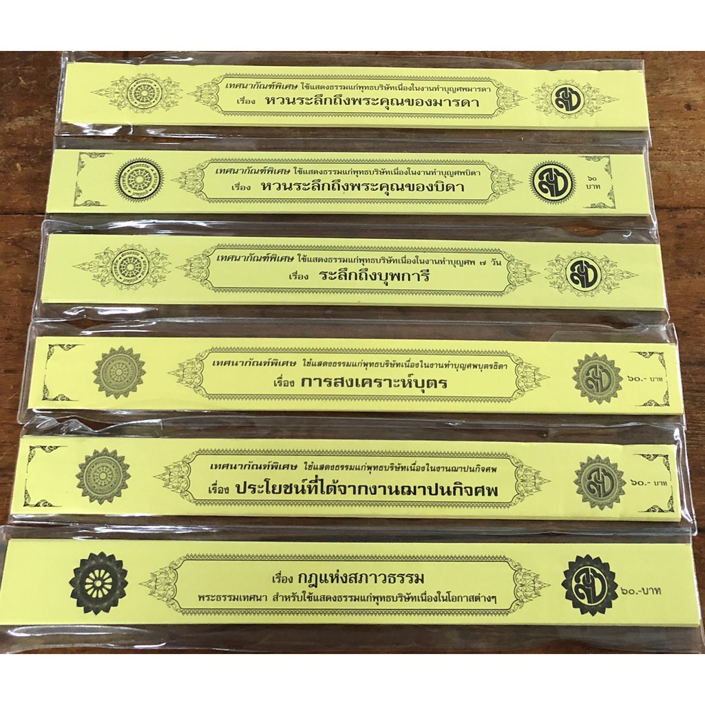 หนังสือ กัณฑ์เทศน์หวนระลึกคุณของมารดา,พระคุณของบิดา,ระลึกถึงบุพการี,สงเคราะห์บุตร,ประโยชน์ที่ได้จากงานศพ,กฎแห่งสภาวธรรม