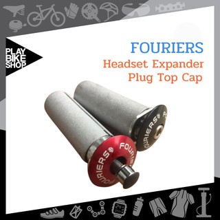 Fouriers Headset Expander Plug Top Cap For 1 1/8" Steerer Carbon Fork ID 22-25mm สีดำ (419560)