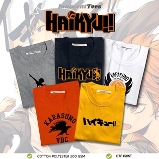 เสื้อยืด[INNOCENTTEES] HAIKYUU TSHIRT II ANIME TSHIRT II SMALL TO 2XL