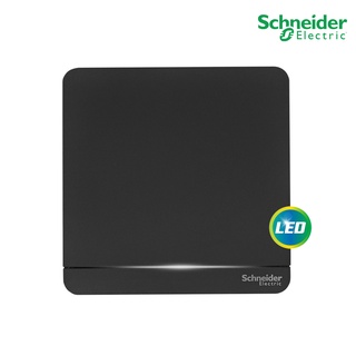 Schneider Electric E8331L1LED_DG_G5 สวิตช์ไฟทางเดียว 1 ช่อง มีไฟ LED switch, 16AX, 250V, 1 Way, LED สีดำ รุ่น AvatarOn E