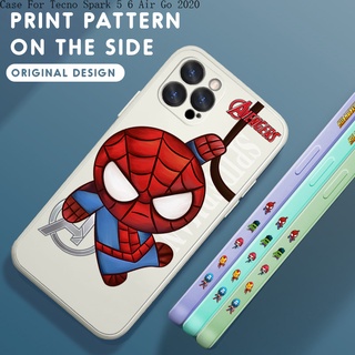 Tecno Spark 5 6 7 7T Camon 17 Pro Air Go 2020 สำหรับ Case Spider Man เคส เคสโทรศัพท์ เคสมือถือ