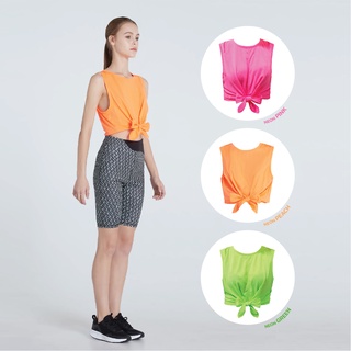 เสื้อกล้ามผูกเอวสีนีออน UNBOUND รุ่น NEON PEACH TIE WAIST