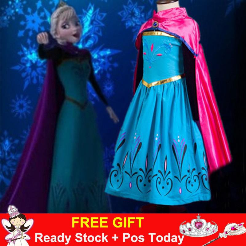 ชุดเดรสเจ้าหญิง Frozen Elsa Anna Frozen สำหรับเด็ก