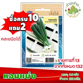 （อัตราการงอก 90%）[10แถม2] เจียไต๋ เมล็ดพันธุ์  หอมแบ่ง Bunching onion ประมาณ 185 เมล็ด ตราเจี/เมล็ด ผัก ปลูก สวนครัว คละ