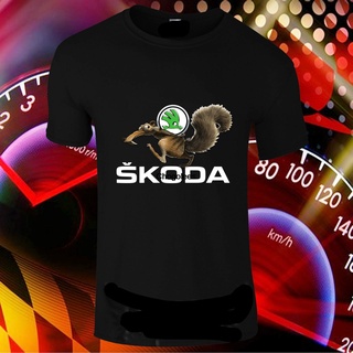 เสื้อยืด พิมพ์ลายกราฟฟิค Ice Age Scrat Skoda คุณภาพสูง แฟชั่นฤดูร้อน สําหรับผู้ชายS-5XL