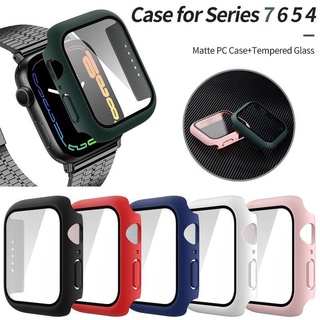 ฟิล์มกันรอยหน้าจอ PC แบบแข็ง ผิวด้าน พร้อมฟิล์มกระจก สําหรับ Apple Watch Series 8 7 41 มม. 45 มม. Iwatch 6 5 4 SE 3 2 1 38 40 42 44 มม.