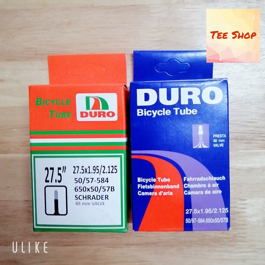 ยางใน 27.5 x 1.95/2.125 DURO (BICYCLE TUBE) AV / FV