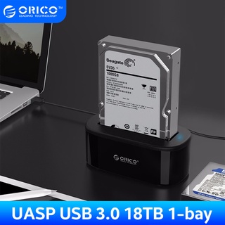 ราคาORICO 6218US3 UASP 2.5/3.5นิ้ว Hard Drive Docking Station USB3.0 18TB Single-bay HDD Enclosure อุปกรณ์เสริมคอมพิวเตอร์