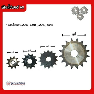 เฟืองโซ่เบอร์ 60/10 ซี่ , 60/12 ซี่ , 60/14 ซี่ และ 60/16 ซี่