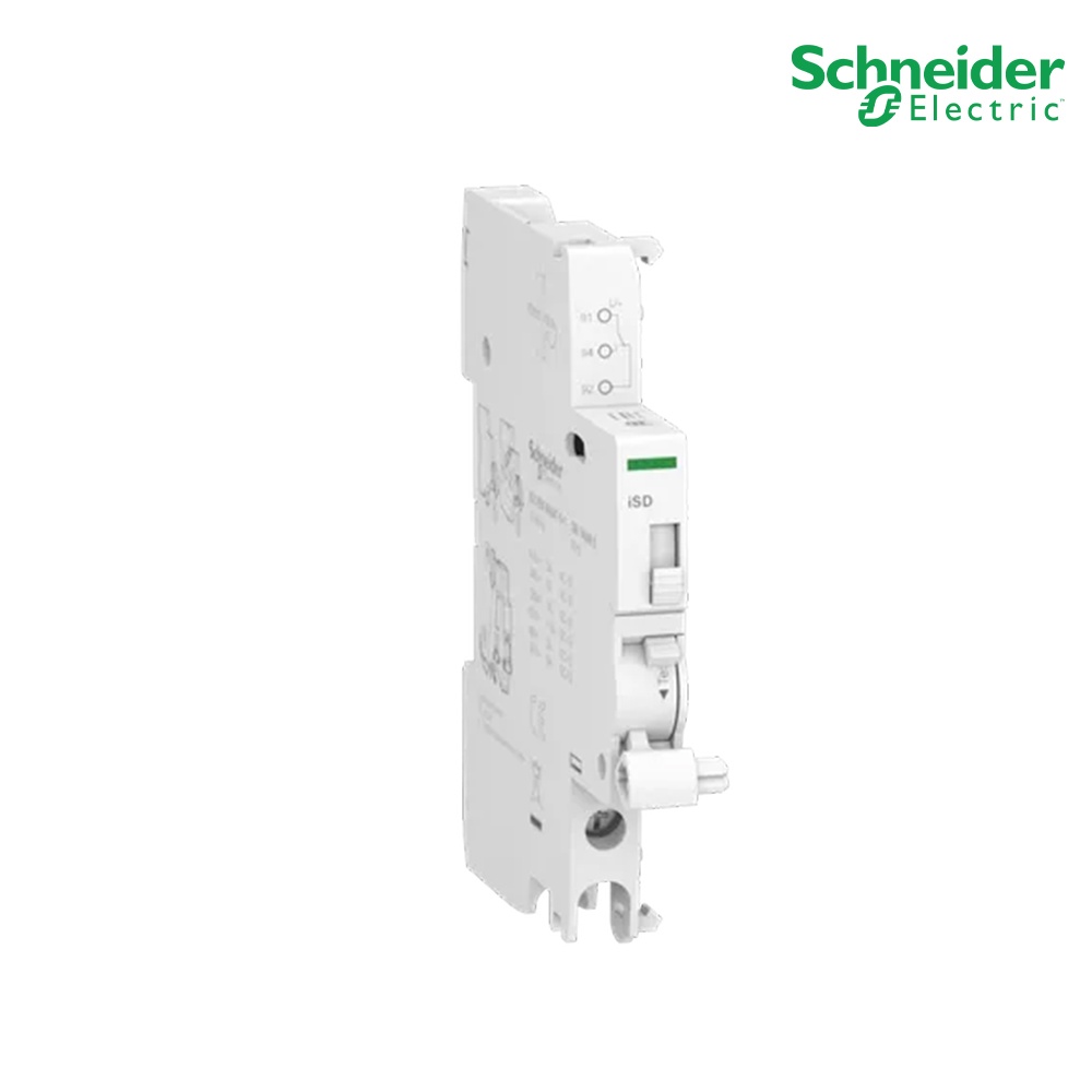 Schneider Electric ขยายช่องสัญญาณลูกย่อยตัดวงจรทำงาน 1ช่อง Auxiliary contact, Acti9, iSD, 1OC, AC/DC