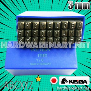 เหล็กตอกตัวอักษร A-Z 3mm. KEIBA metal stamp letter  ตอกหนัง ตอกโลหะ ตอกสร้อย