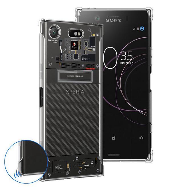 เคส สำหรับ Sony Xperia XZ1 [Explorer Series] 3D Anti-Shock Protection TPU Case [Transparent]