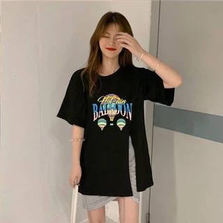 🌵Grace_chili🌵 เสื้อยืดสาวอวบ OversizesT-shirt เสื้อโอเวอร์ไซส์ผู้หญิง เสื้อยืด ลายการ์ตูน ผ่าข้าง2253/2254