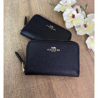 COACH ZIP AROUND COIN CARD CASE HOLDER LEATHER