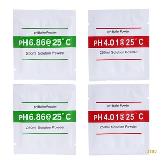 4 Pcs PH Buffer Solution Powder PH For Test Meter Measure Calibration 4.01 6.86